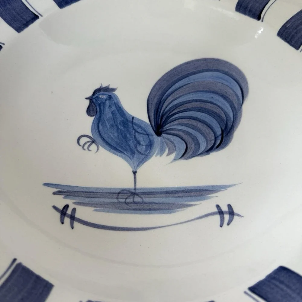 Mikasa Sunrise Laurie Gates Blue Rooster Large 14